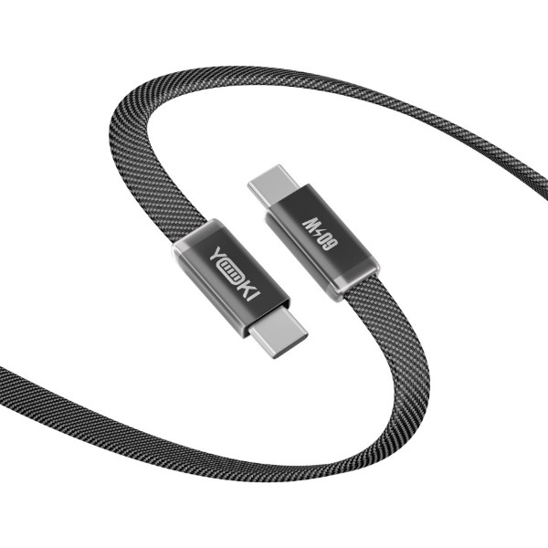 Фото - Кабель YOKI Type-C to Type-C 60W 1.2m Black (AI65 AIR)
